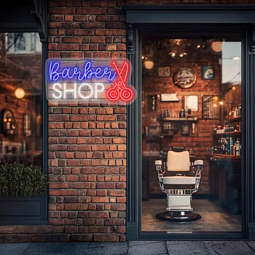 Custom Barber Shop Neon Signs - Custom Cups Now