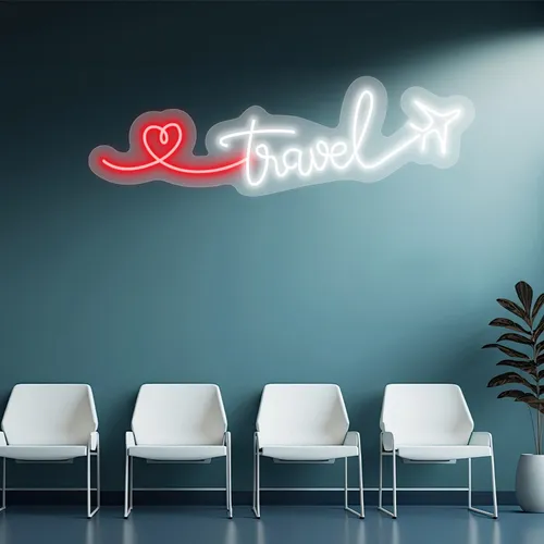 Custom Airplane Neon Signs - Custom Cups Now