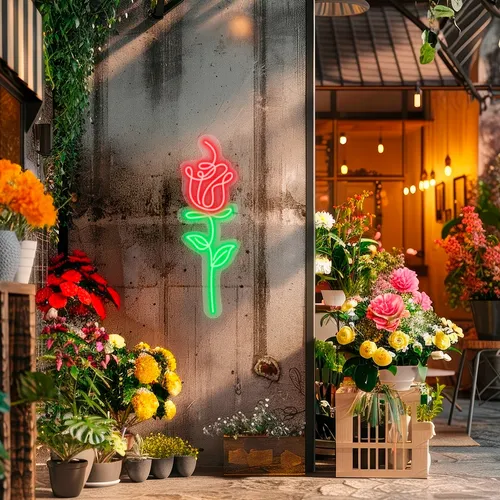 Custom Flower Neon Signs - Custom Cups Now