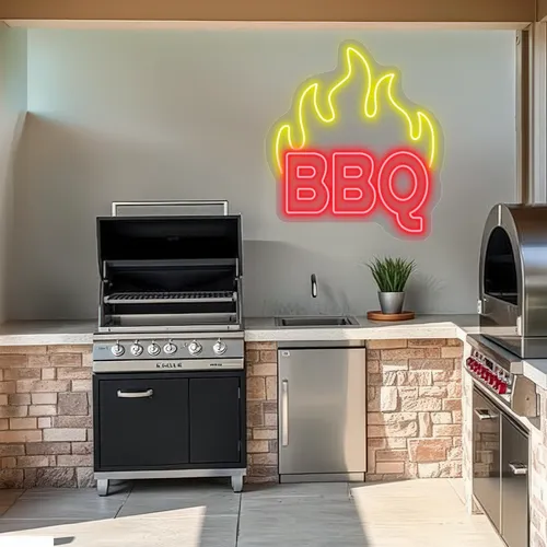 Custom Neon Barbecue Signs - Custom Cups Now