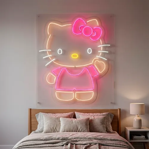 Custom Hello Kitty Neon Signs - Custom Cups Now