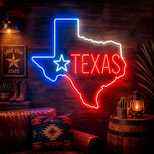 Custom Texas Neon Signs - Custom Cups Now