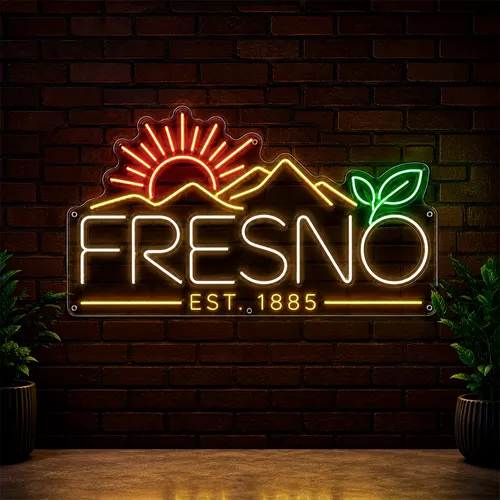Custom Commercial Neon Signs Fresno - Custom Cups Now