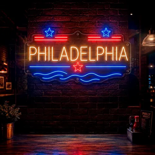 Custom Neon Signs Philadelphia - Custom Cups Now