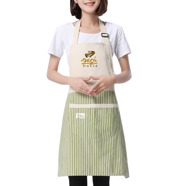 Apron with Happy Bear Patch - Custom Cups Now
