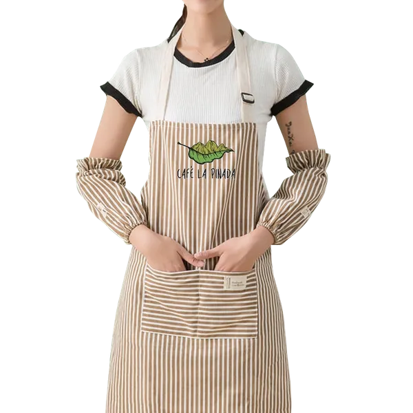 Striped Cotton and Linen Apron - Custom Cups Now