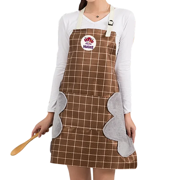 Striped Plaid Hand Wiping Apron - Custom Cups Now