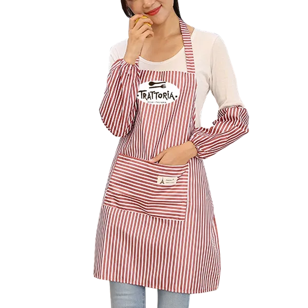 Waterproof Polyester Stripe Apron - Custom Cups Now