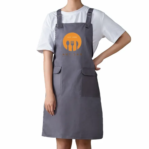 Double Shoulder Strap Pocket Apron - Custom Cups Now