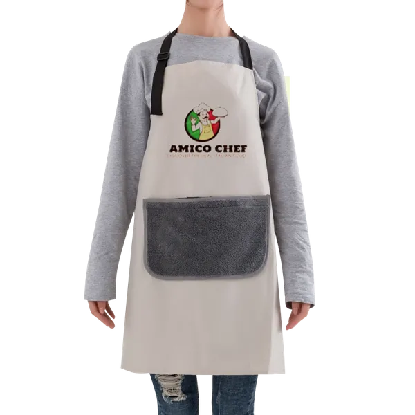 Floral Apron with Hand Wiping Pocket - Custom Cups Now