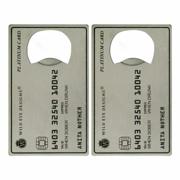 Platinum Card Shaped Bottle Opener - Custom Cups Now