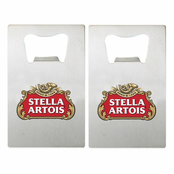 Silver Card Bottle Opener - Custom Cups Now