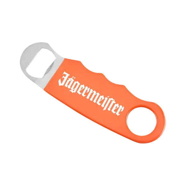Orange Hand Grip Flat Bottle Opener - Custom Cups Now