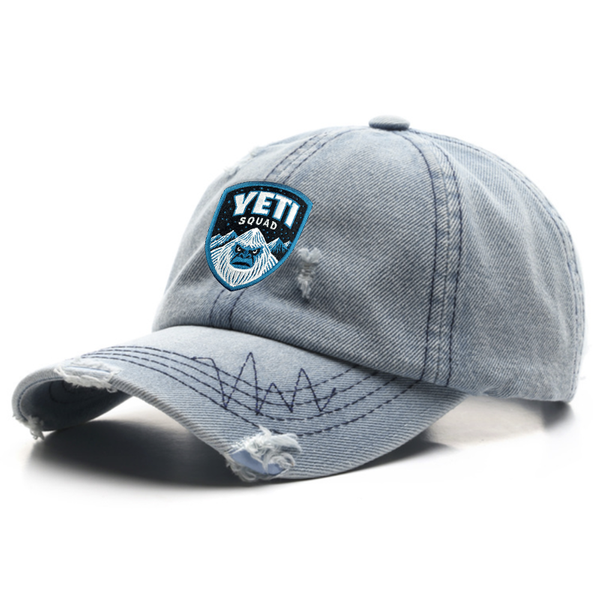 Modern Tattered Denim Cap - Custom Cups Now