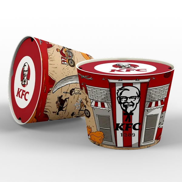 Paper Food Bucket - Custom Cups Now