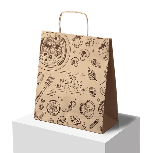 Kraft Paper Packaging Bag - Custom Cups Now
