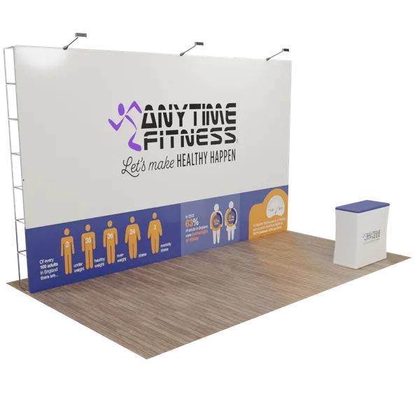 Custom Pop Up Trade Show Display 20' x 10' - Custom Cups Now