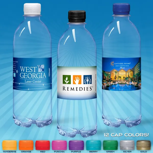 16.9oz Flat Water Bottle (Clear) - Custom Cups Now