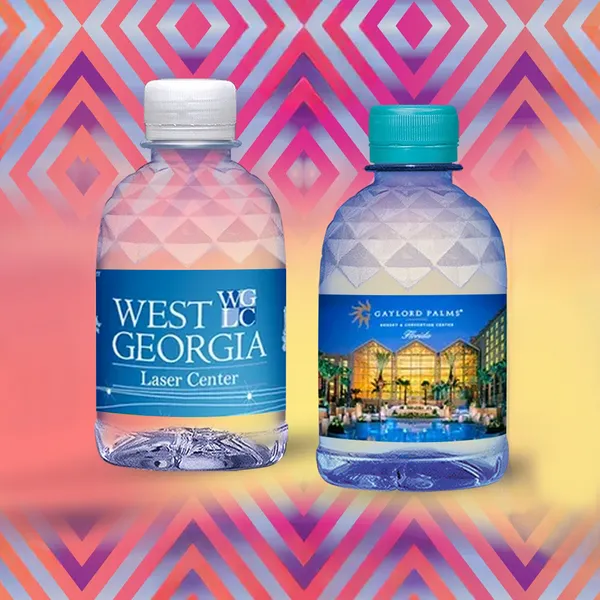 8oz Diamond Water Bottle - Custom Cups Now