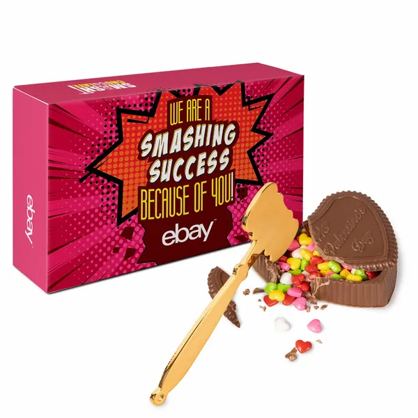 Smash Chocolate Heart with Candy Hearts - Custom Cups Now