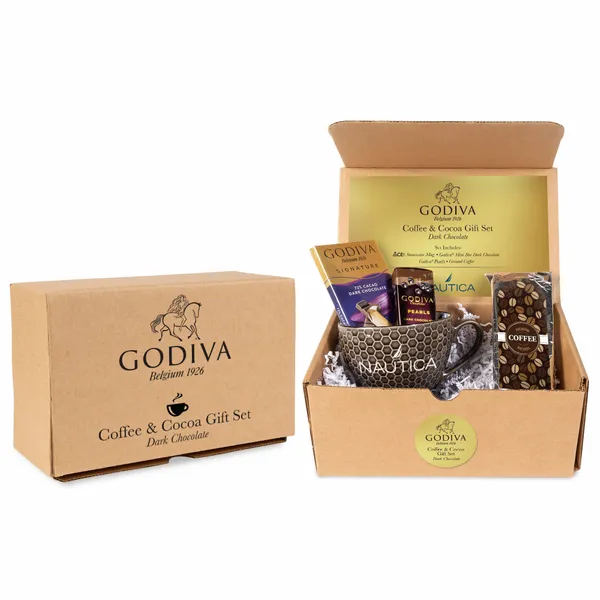Godiva Coffee and Cocoa Gift Set - Dark Chocolate - Custom Cups Now