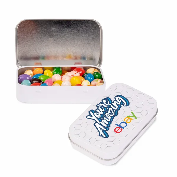 Rectangular Tin - Gourmet Jelly Beans® - Custom Cups Now