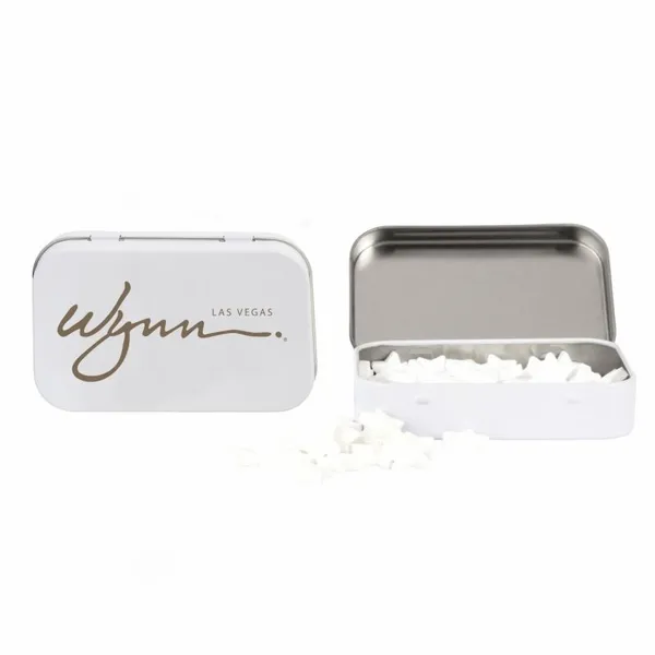 Rectangular Tin with Star Shaped Mints - Custom Cups Now