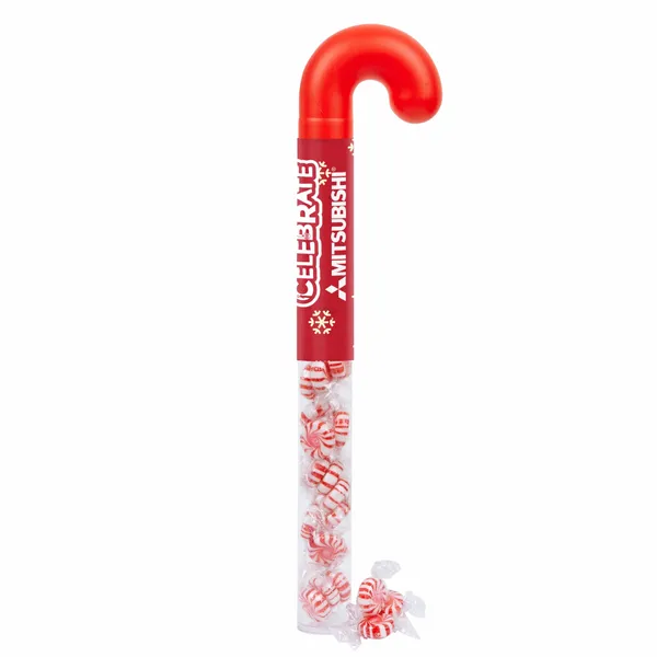 Holiday Candy Cane Tube - Starlight Peppermints - Custom Cups Now