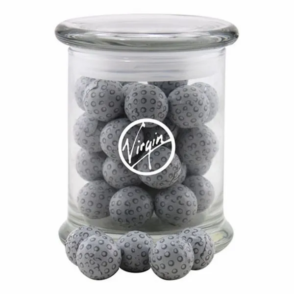 Jar with Chocolate Golf Balls - SG700 - Custom Cups Now