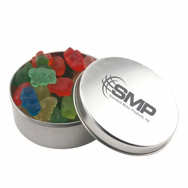 Round Tin with Gummy Bears - SBF3000 - Custom Cups Now