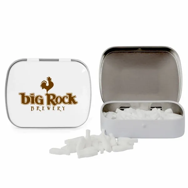 Domed Tin with Bottle Shaped Mints - Custom Cups Now