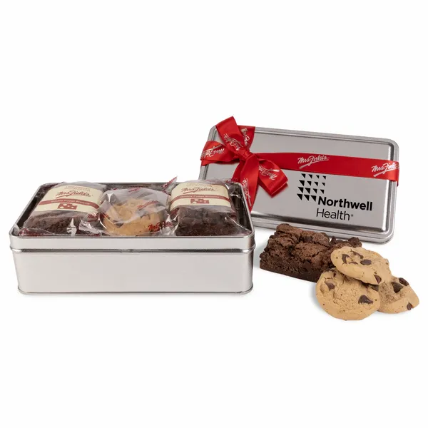 Mrs. Fields® Double Fudge Brownie and Cookie Tin - Custom Cups Now