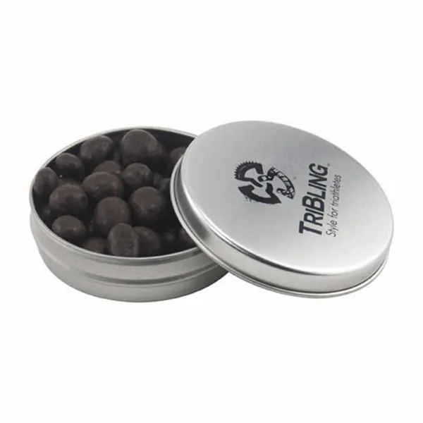 Round Tin with Choc Espresso Beans - SBF2900 - Custom Cups Now