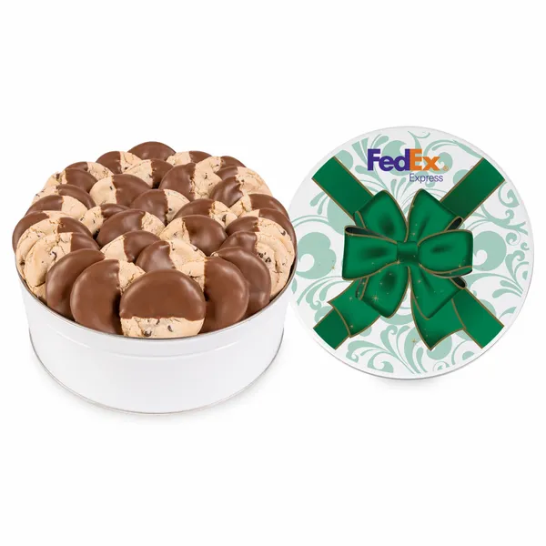 Fresh Beginnings Dipped Chocolate Chip Cookie Tin (Large) - Custom Cups Now