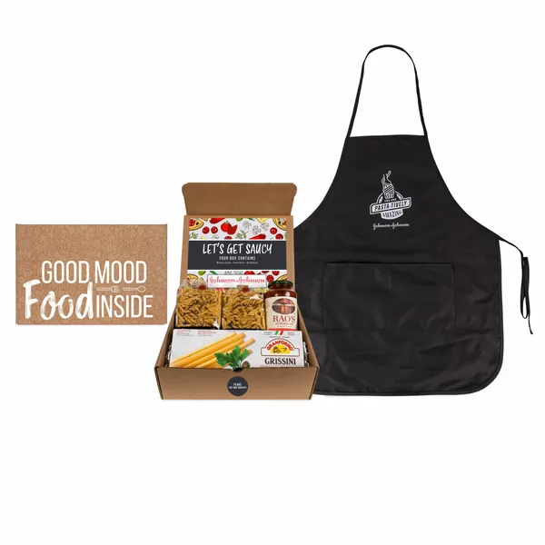 Lets Get Saucy- Italian Gourmet Kit with Apron - Custom Cups Now