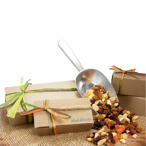 Small Natural Kraft Box with Cranberry Gold Mix - Custom Cups Now