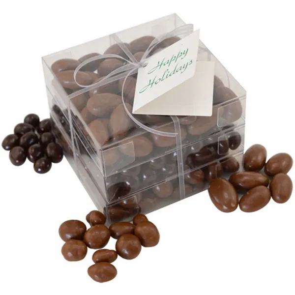 3 Way Chocolate Covered Stack Acetate Tower - Custom Cups Now