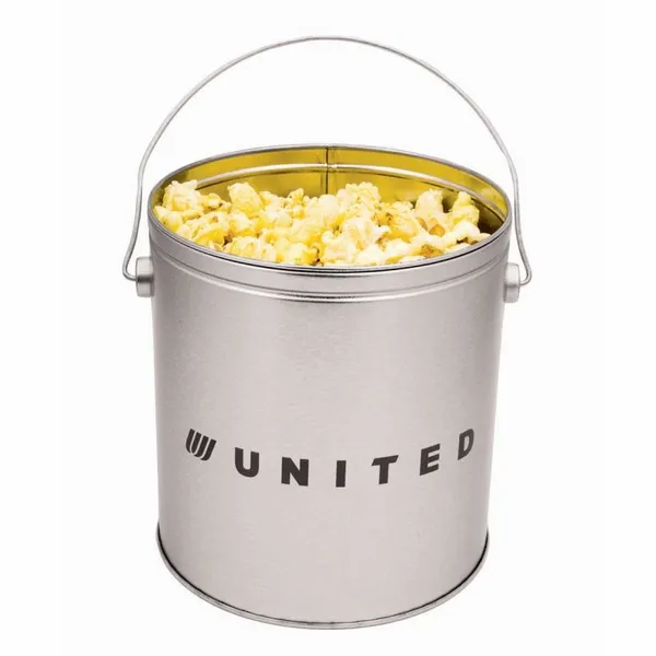 One Gallon Popcorn Tin - Butter Popcorn - Custom Cups Now