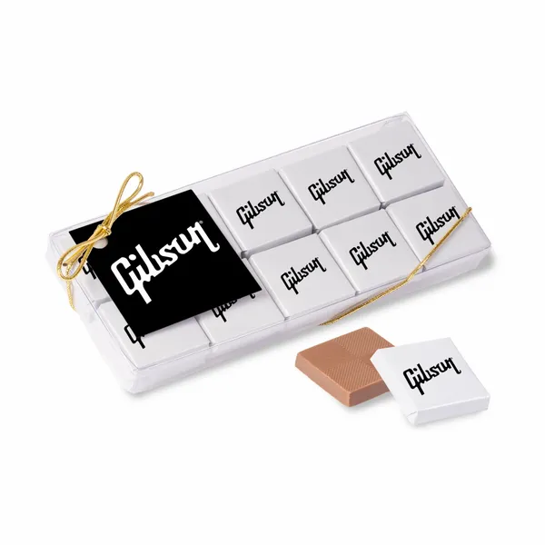 Twenty Piece Chocolate Foiled Square Box - Custom Cups Now