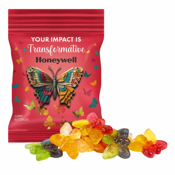 Clever Candy 2oz. Full Color DigiBag™ with Gummy Butterflies - Custom Cups Now
