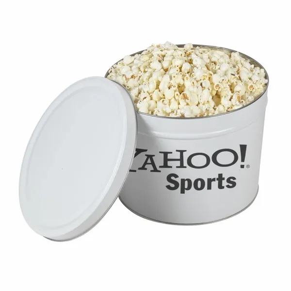 Two Gallon Popcorn Tin - Butter Popcorn - Custom Cups Now