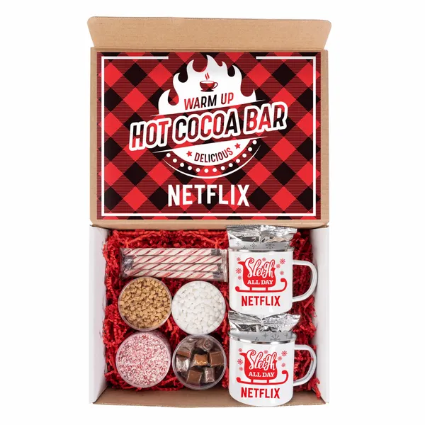 Hot Cocoa Bar Kit with 2 Mugs - Custom Cups Now