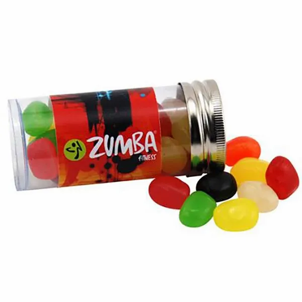 Small 3" Candy Tube with Assorted Jelly Beans - Custom Cups Now