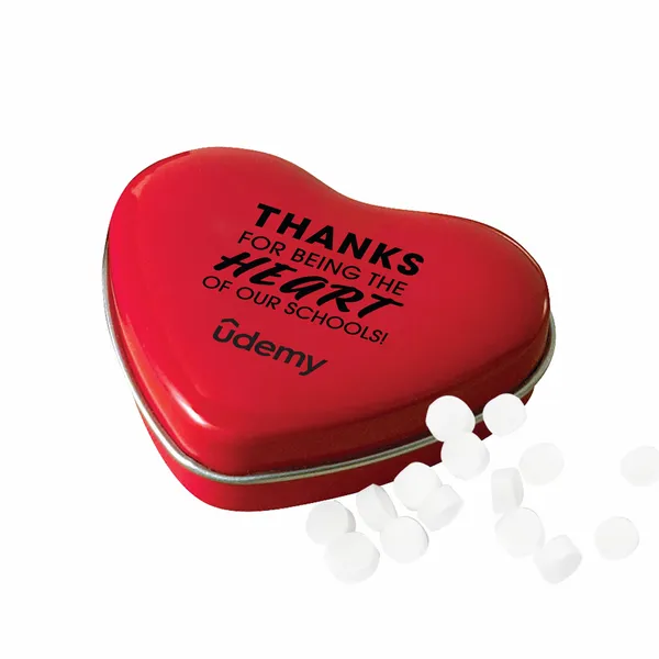 Sweet Heart Mint Tin With Micromints - Custom Cups Now