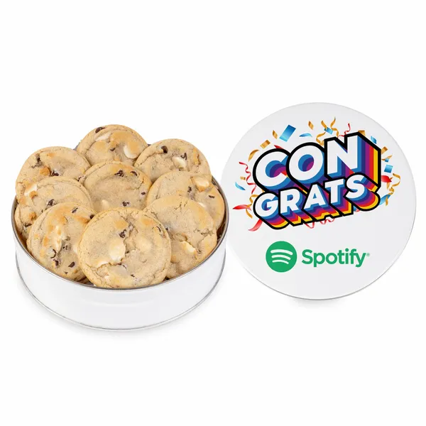 Fresh Beginnings Double Chip Cookie Tin (Small) - Custom Cups Now