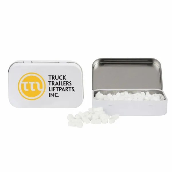 Rectangular Tin with Truck Shaped Mints - Custom Cups Now