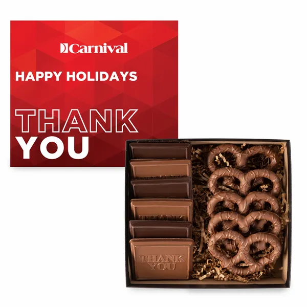 6 Piece Cookie and Confection Gift Box with Pretzels - CFBFC - Custom Cups Now