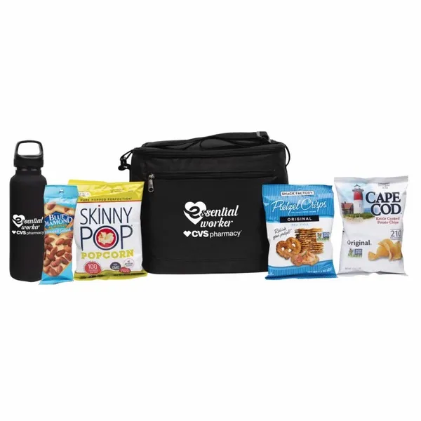 Deluxe Appreciation Cooler Water Bottle Set With Snacks - Custom Cups Now