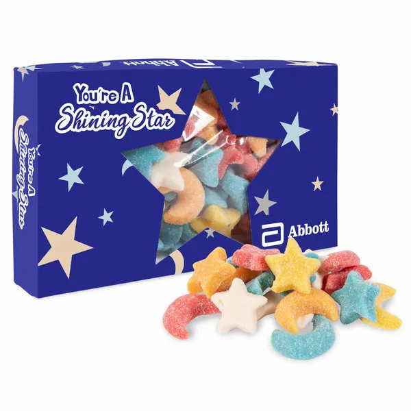 You're a Star Die Cut Box w/ Gummy Glitter Sour Stars & Moons - Custom Cups Now
