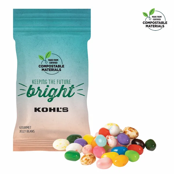 1oz ECO-Digibag, Compostable & Full Color, Gourmet Jelly Beans - Custom Cups Now